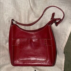 Kenneth Cole Reaction Red Leather Shoulder Bag Vintage